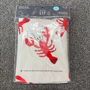 GAP Baby White and Red Lobster Pajama Set